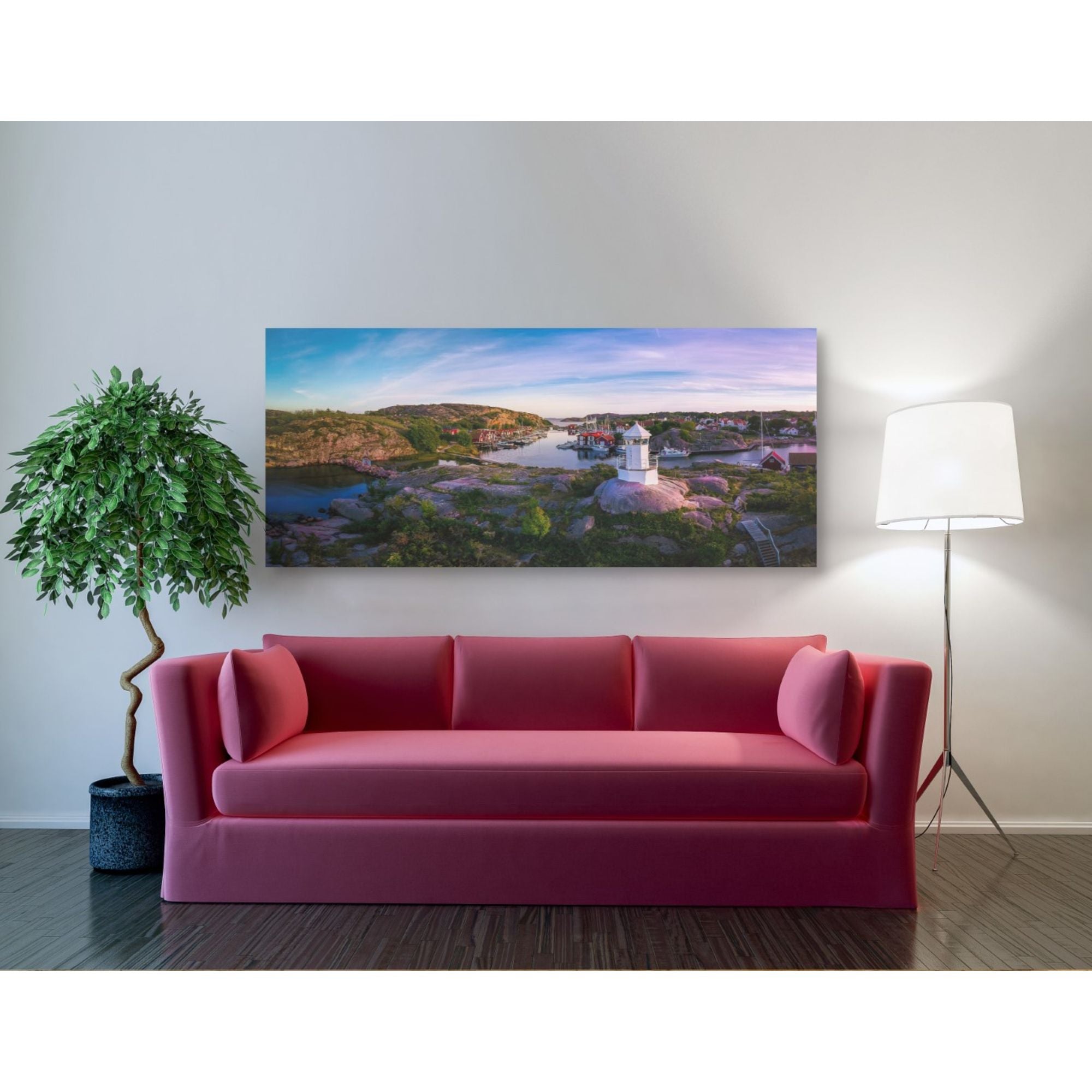 'Sunset Over Old Fishing Port' by Nicklas Gustafsson, Canvas Wall,30x60