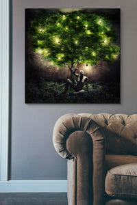 'Dear Darkness' by Mario Sanchez Nevado, Canvas Wall Art,37x37