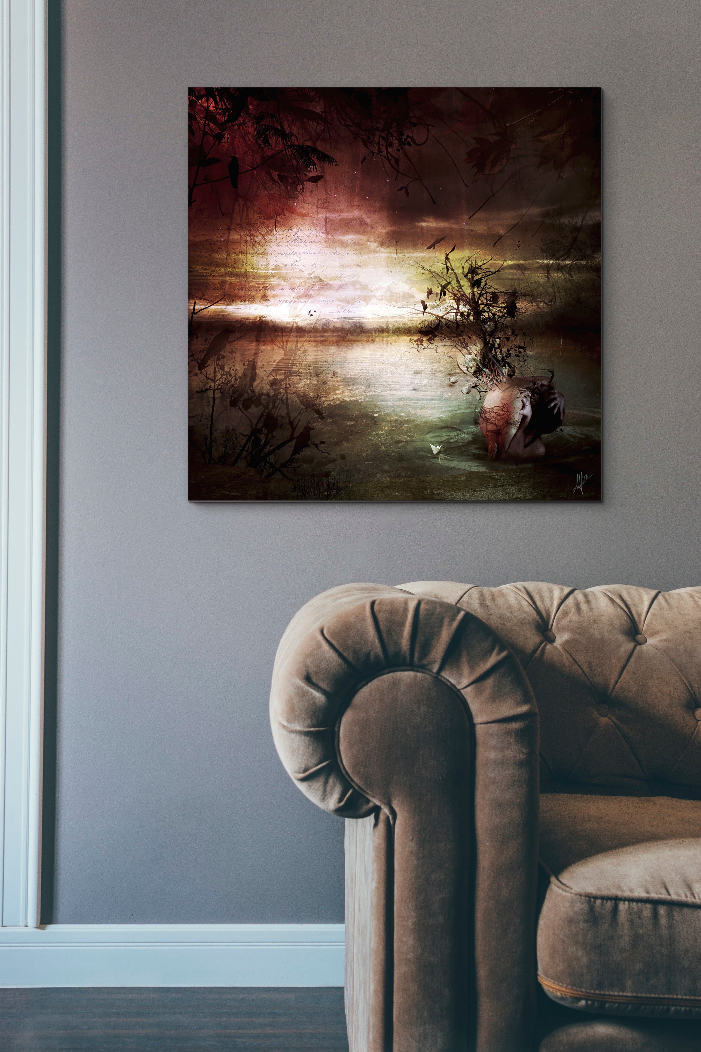'Alone' by Mario Sanchez Nevado, Canvas Wall Art,37x37