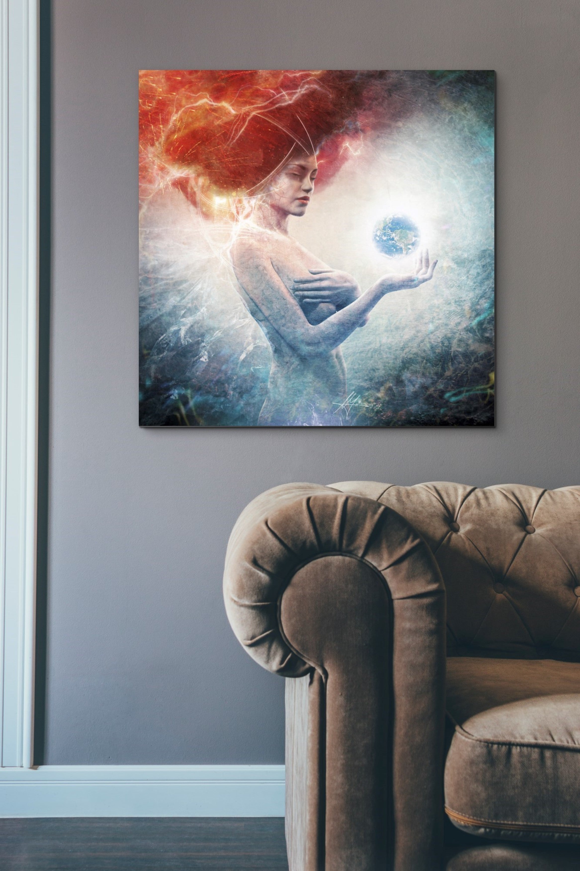'Living Frequencies' by Mario Sanchez Nevado, Canvas Wall Art,37x37