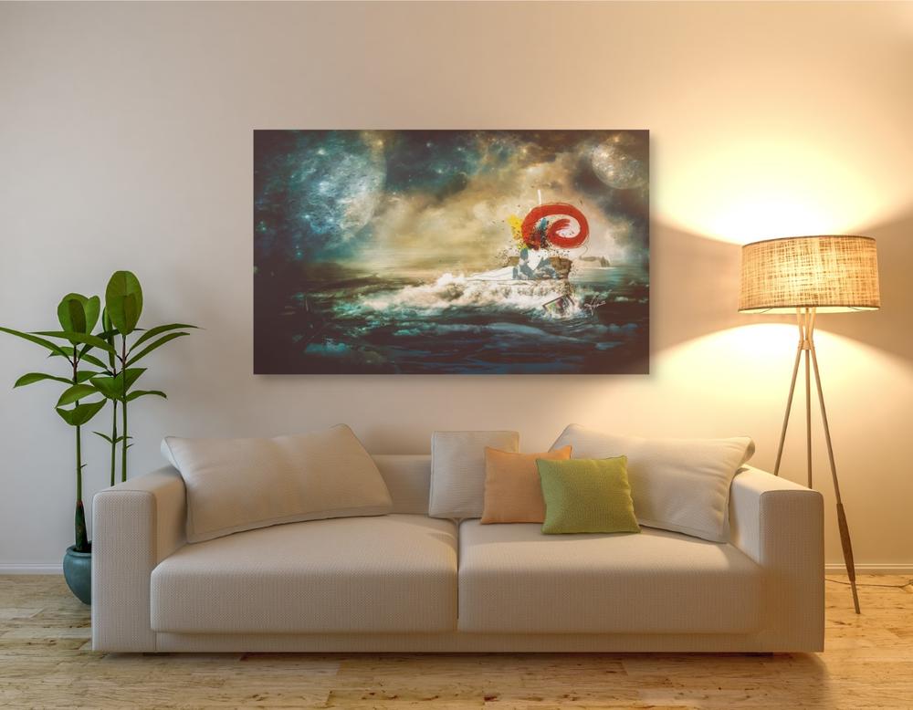 'El Transito De Las Ballenas' by Mario Sanchez Nevado, Canvas Wall Art,40x54