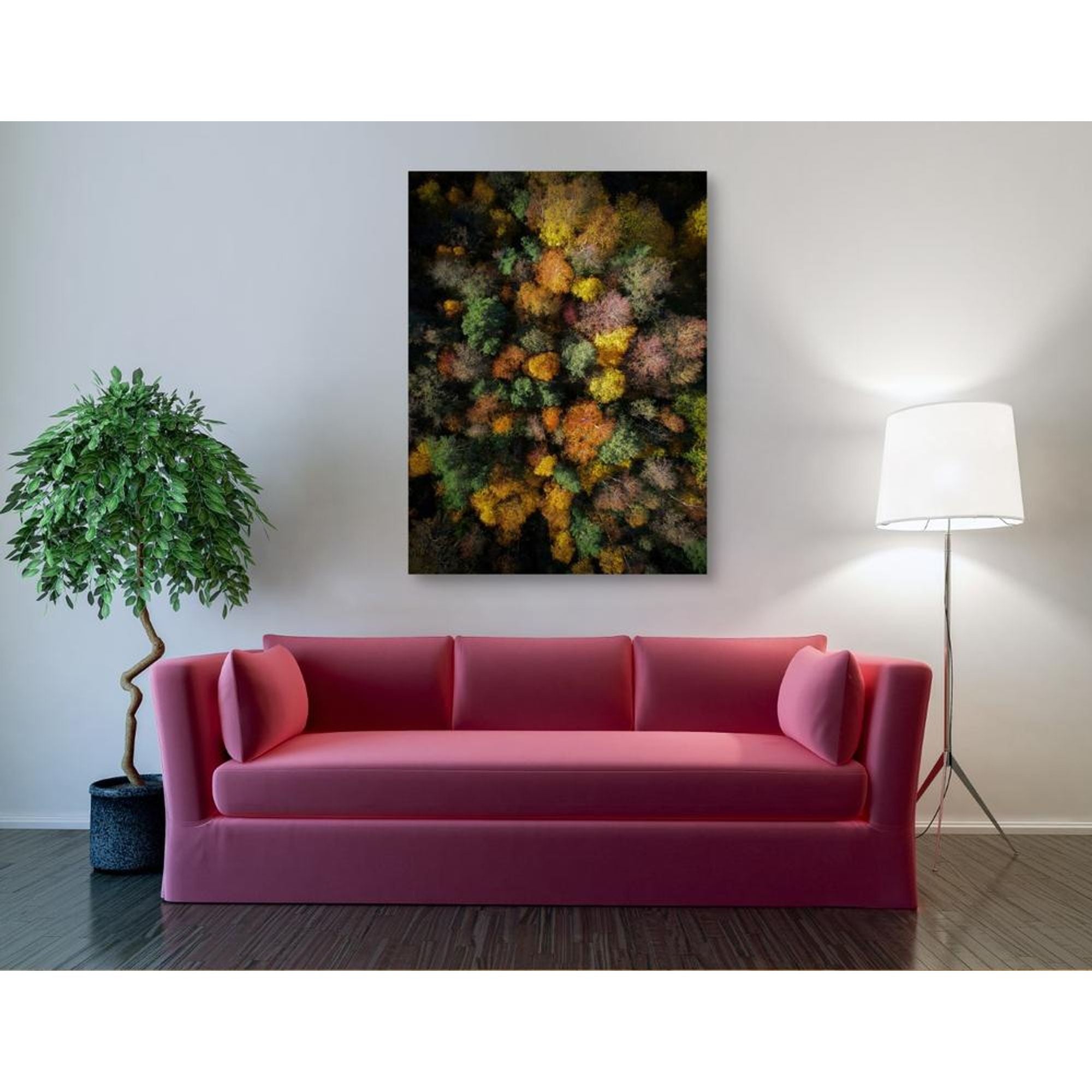 'Autumn Forest - Aerial Photography' by Nicklas Gustafsson, Canvas Wall,40x54