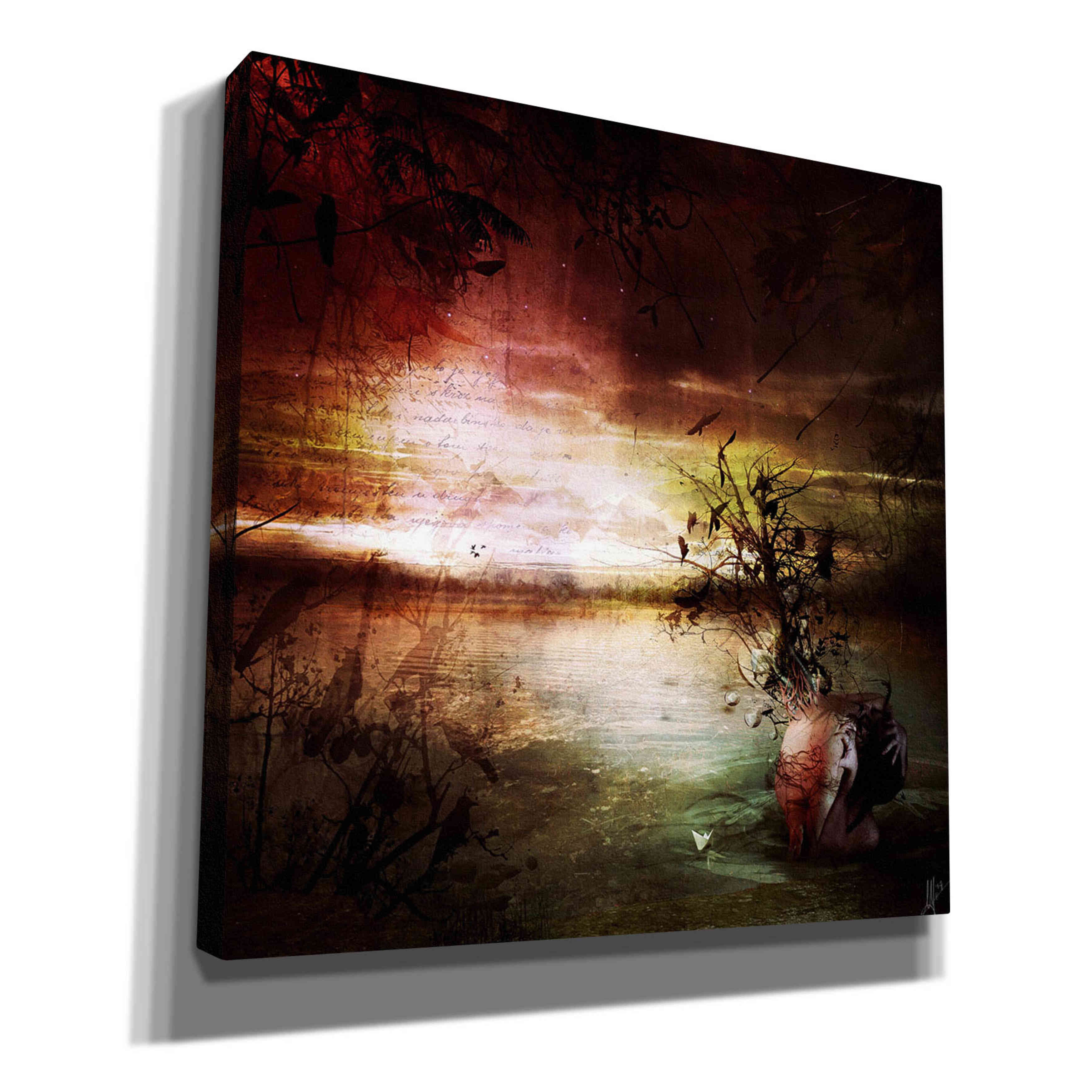 'Alone' by Mario Sanchez Nevado, Canvas Wall Art,Size 1 Square