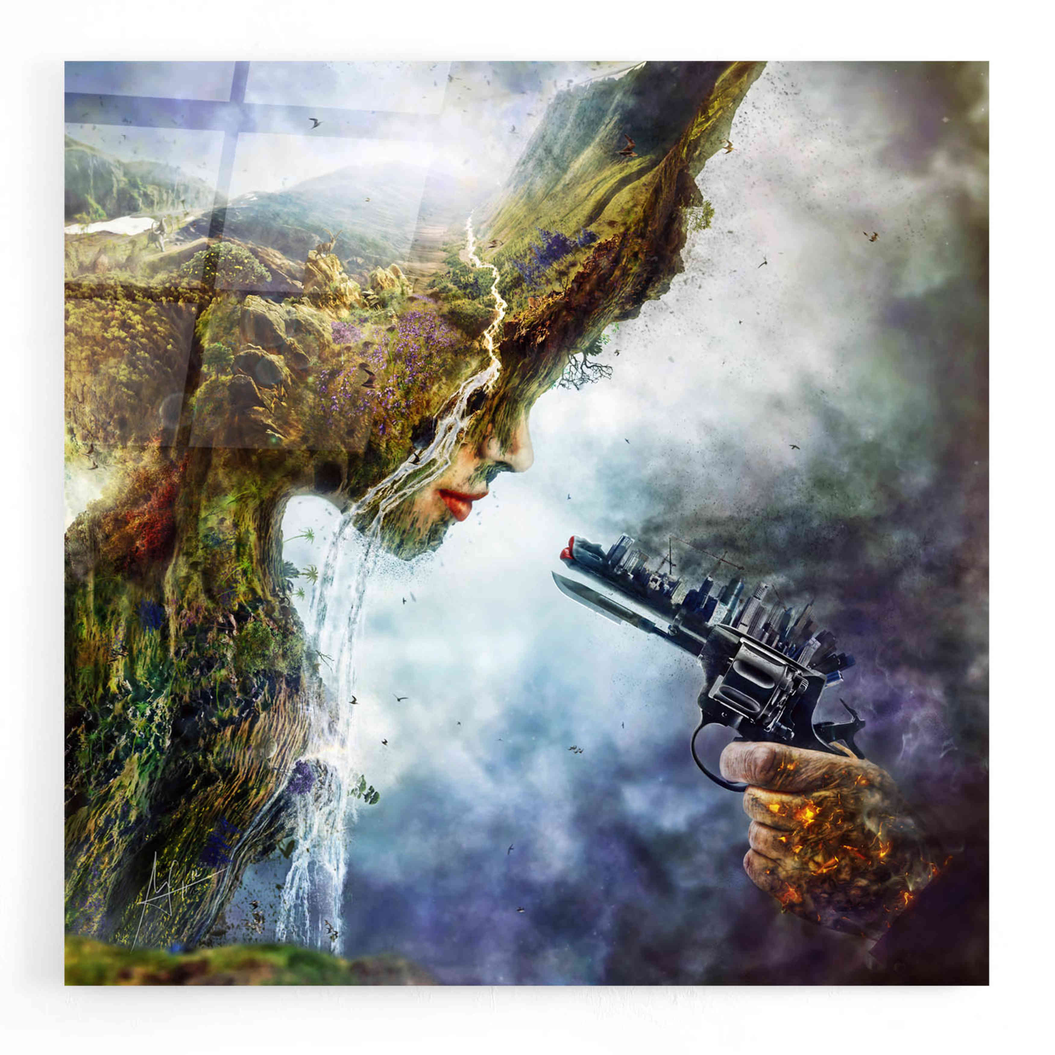 'Betrayal' by Mario Sanchez Nevado, Canvas Wall Art,Size 1 Square