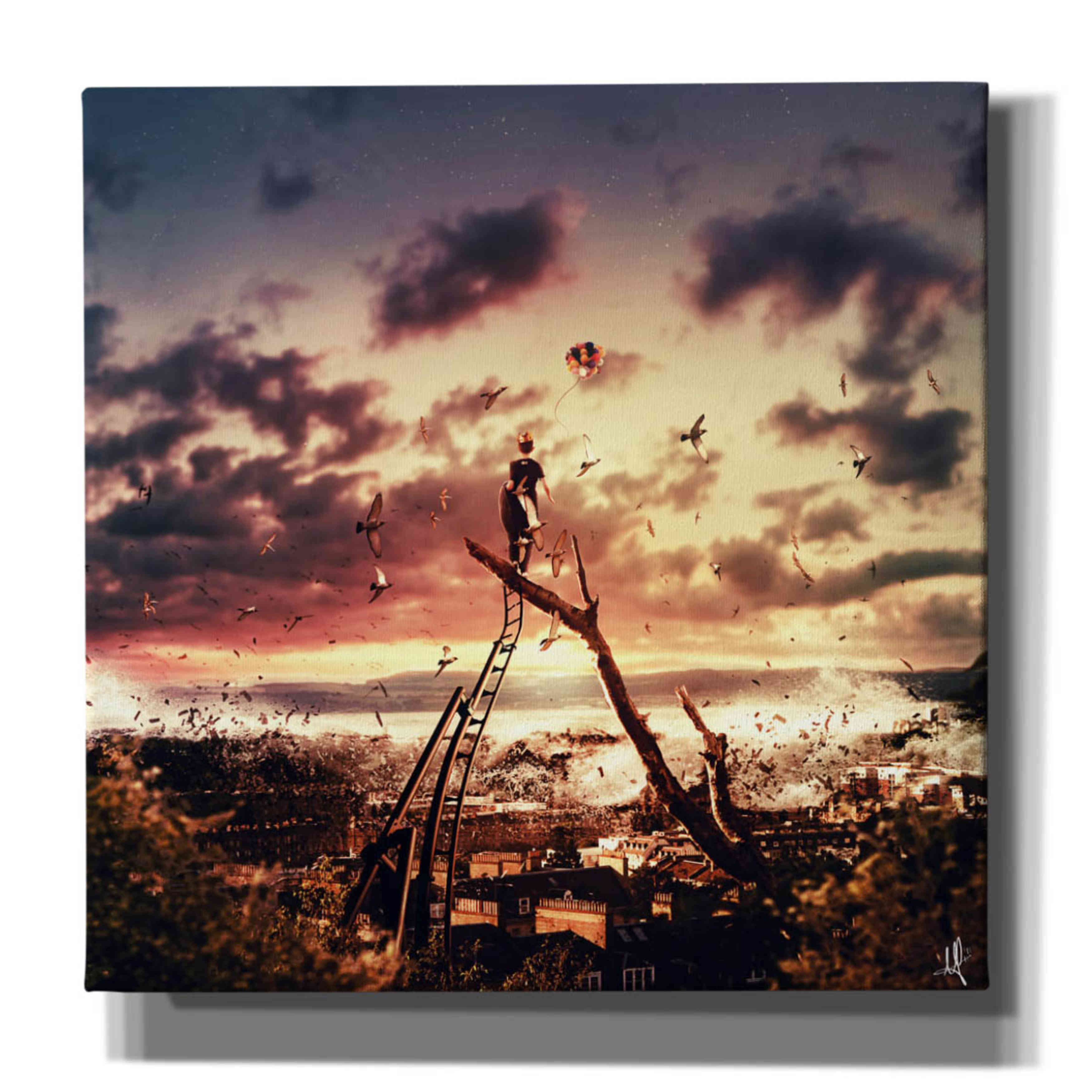 'King For A Day' by Mario Sanchez Nevado, Canvas Wall Art,Size 1 Square