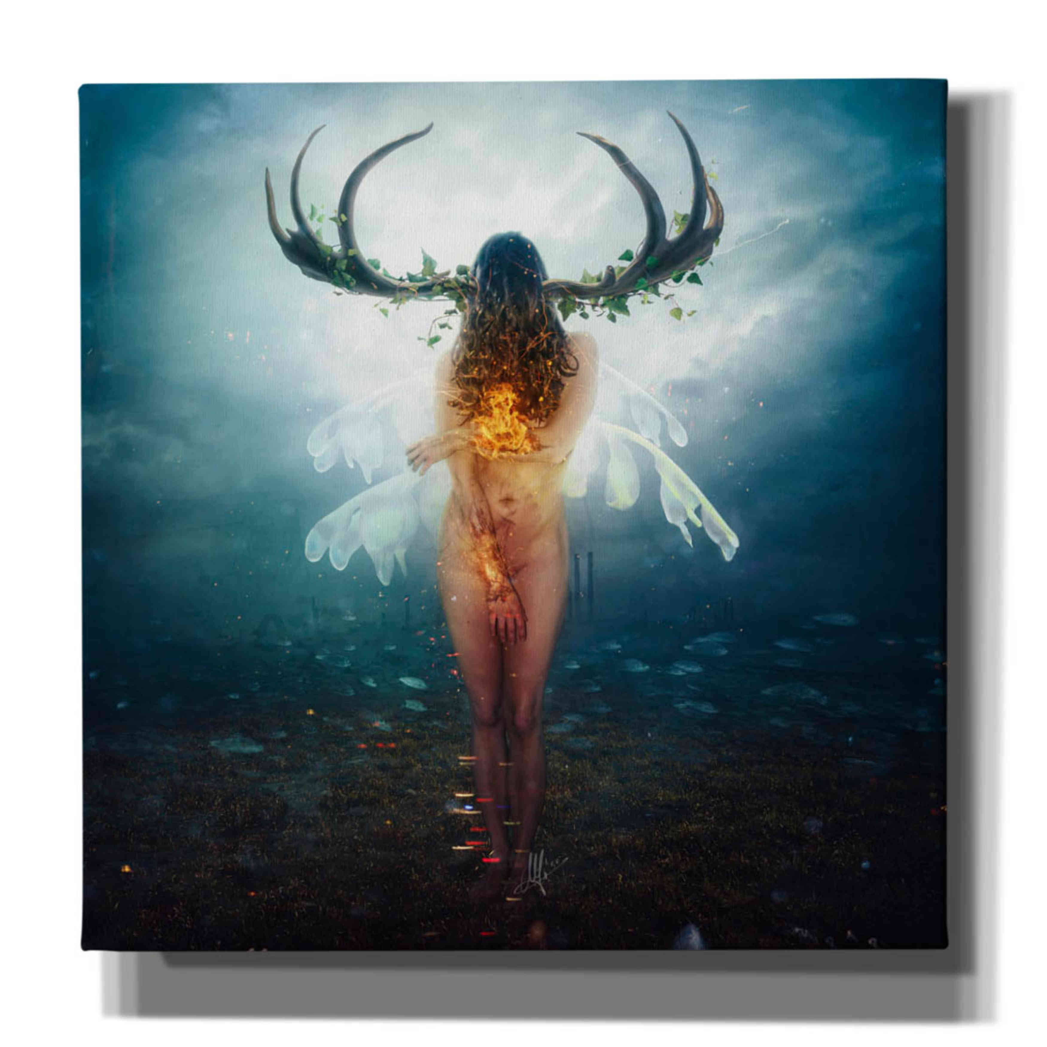 'Shelter' by Mario Sanchez Nevado, Canvas Wall Art,Size 1 Square