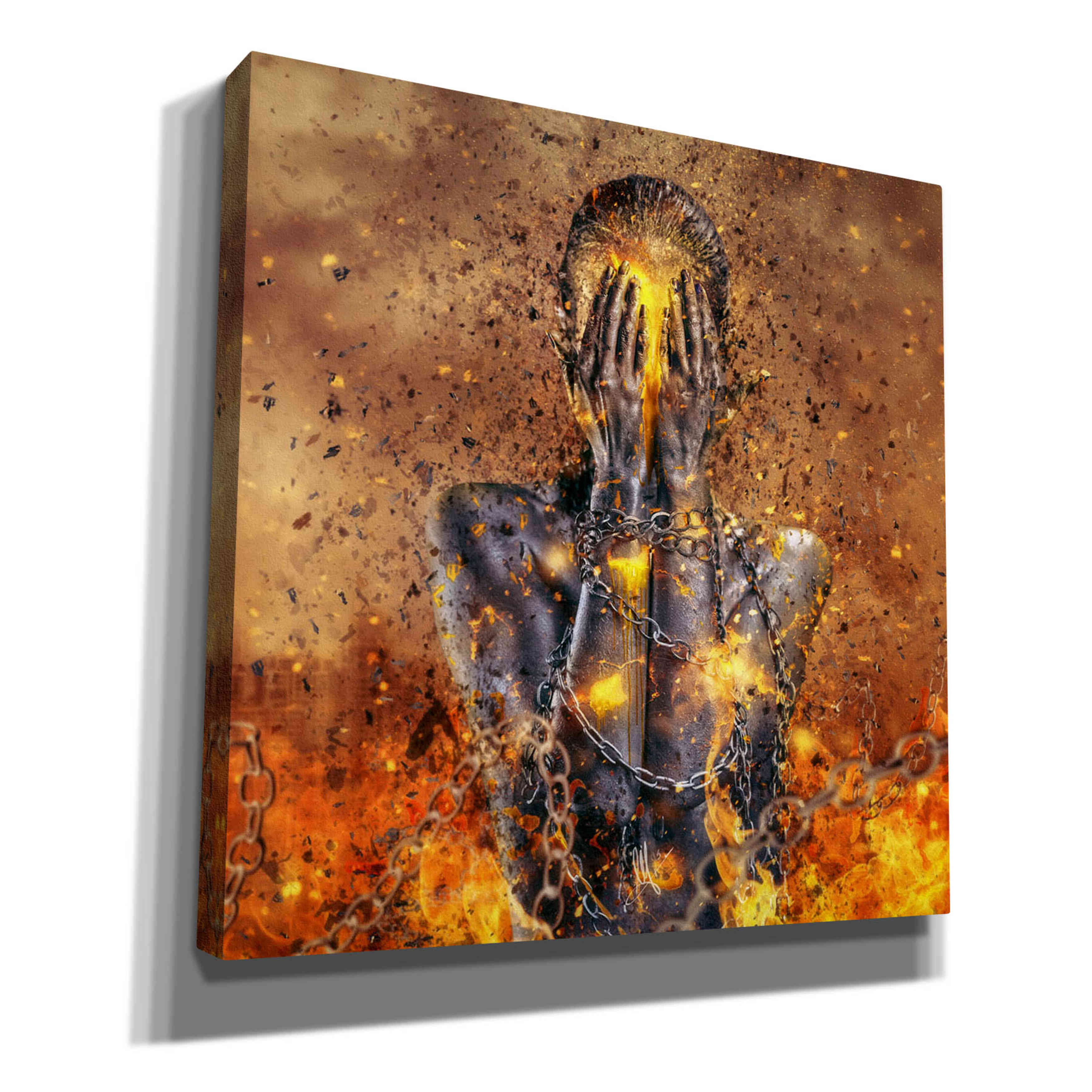 'Through Ashes Rise' by Mario Sanchez Nevado, Canvas Wall Art,Size 1 Square