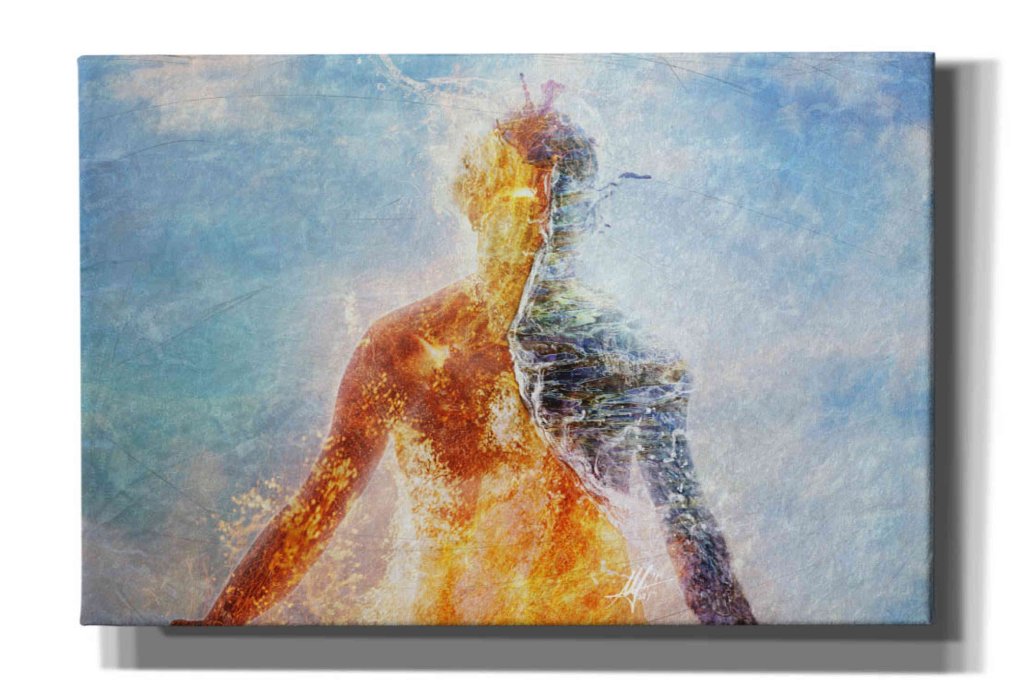 'Two Worlds' by Mario Sanchez Nevado, Canvas Wall Art,Size A Landscape