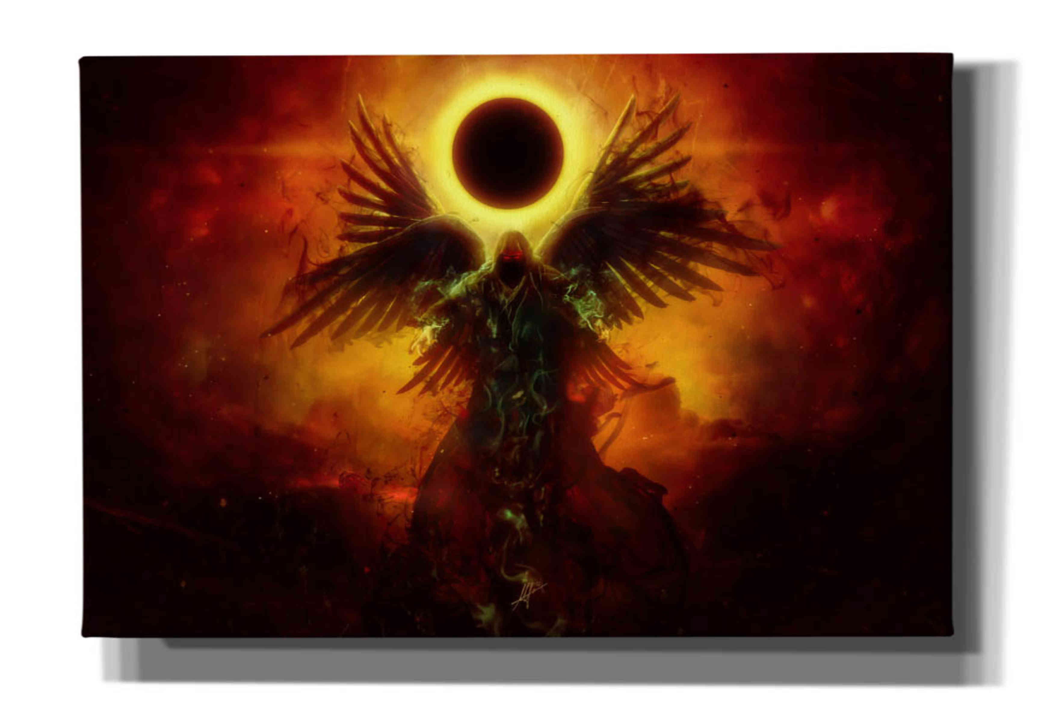 'Wings of Apocalypse' by Mario Sanchez Nevado, Canvas Wall Art,Size A Landscape
