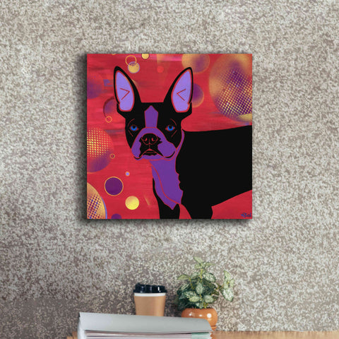 Image of 'Bubbly Boston' by Angela Bond Giclee Canvas Wall Art,18x18