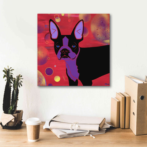 Image of 'Bubbly Boston' by Angela Bond Giclee Canvas Wall Art,18x18