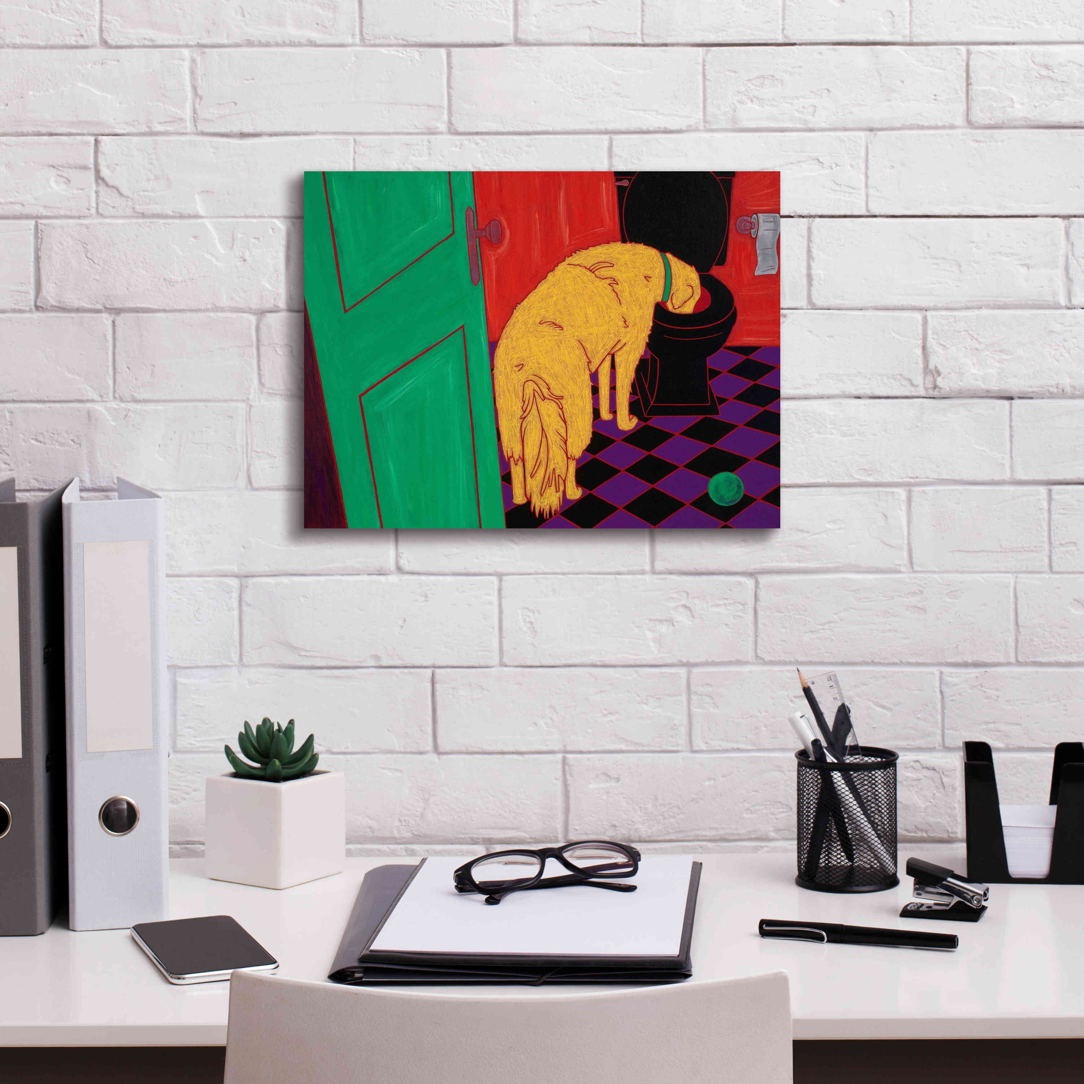 'Drinking Problem' by Angela Bond Giclee Canvas Wall Art,16x12