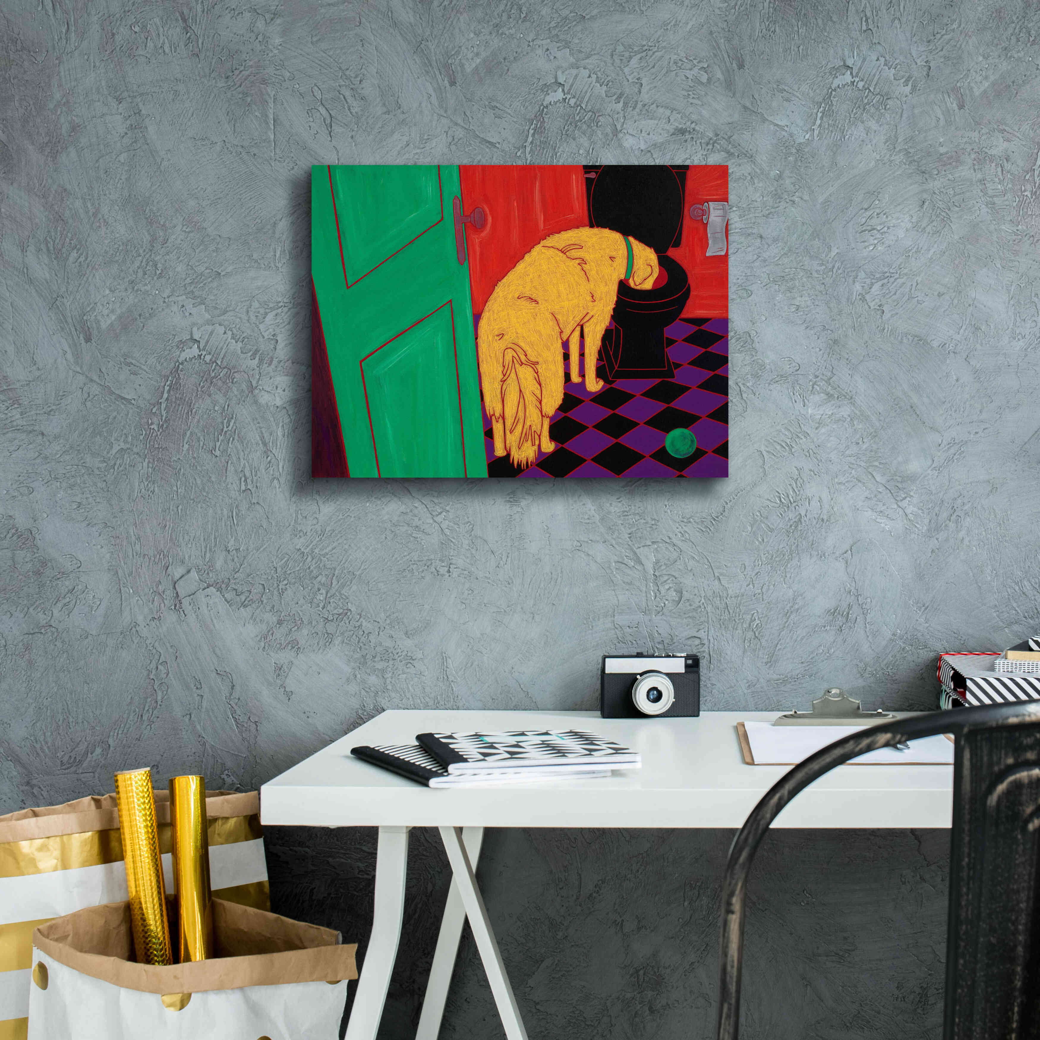 'Drinking Problem' by Angela Bond Giclee Canvas Wall Art,16x12