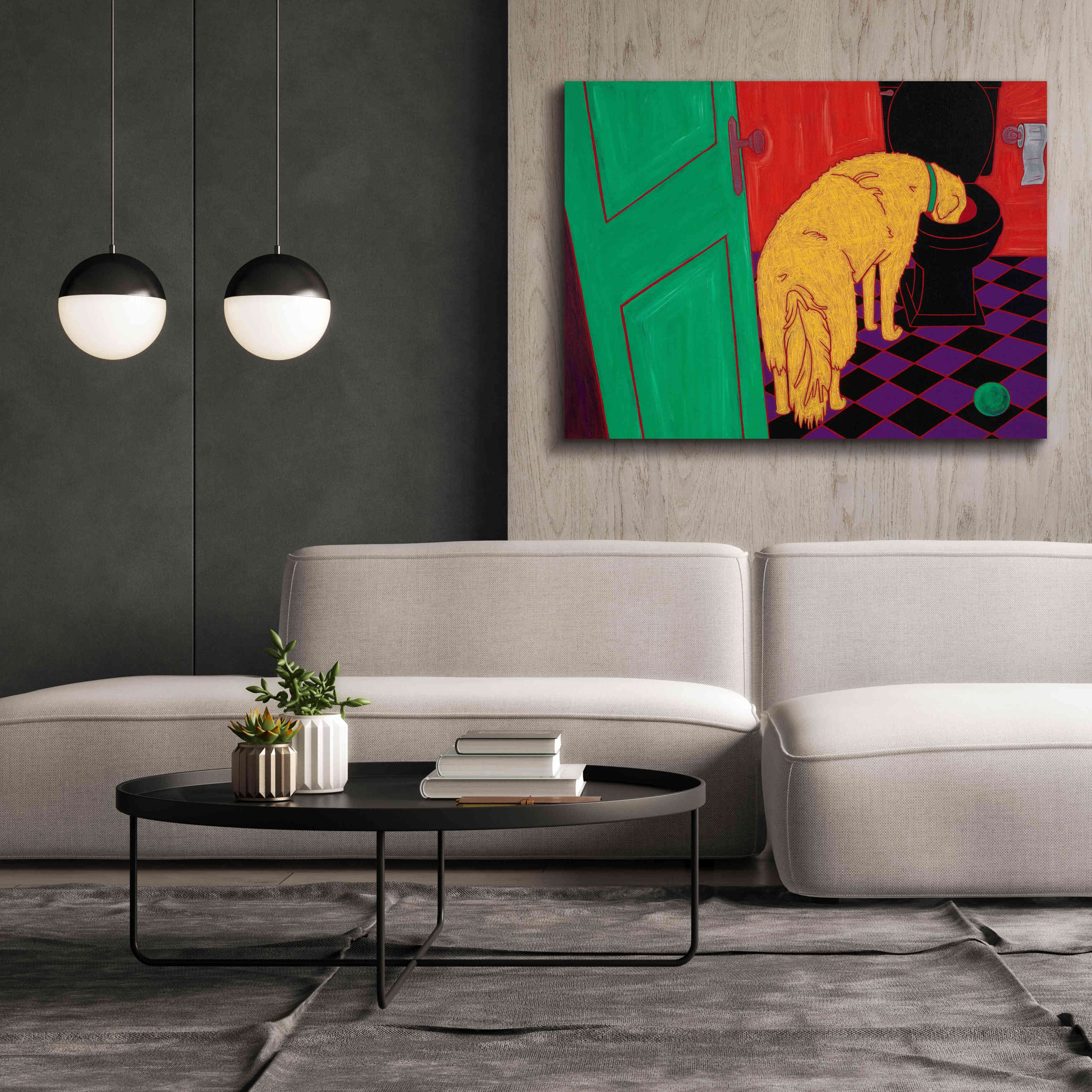 'Drinking Problem' by Angela Bond Giclee Canvas Wall Art,54x40