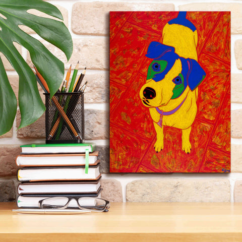 Image of 'Feisty Jack Russell' by Angela Bond Giclee Canvas Wall Art,12x16