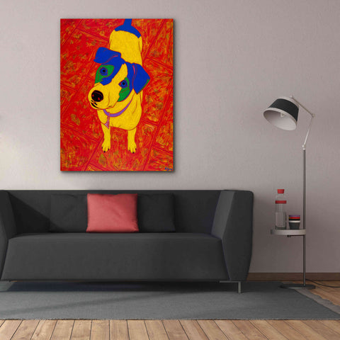 Image of 'Feisty Jack Russell' by Angela Bond Giclee Canvas Wall Art,40x54