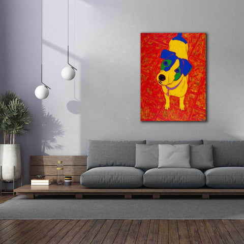 Image of 'Feisty Jack Russell' by Angela Bond Giclee Canvas Wall Art,40x54