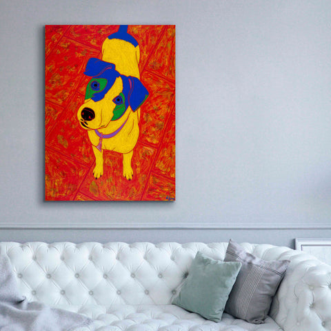 Image of 'Feisty Jack Russell' by Angela Bond Giclee Canvas Wall Art,40x54