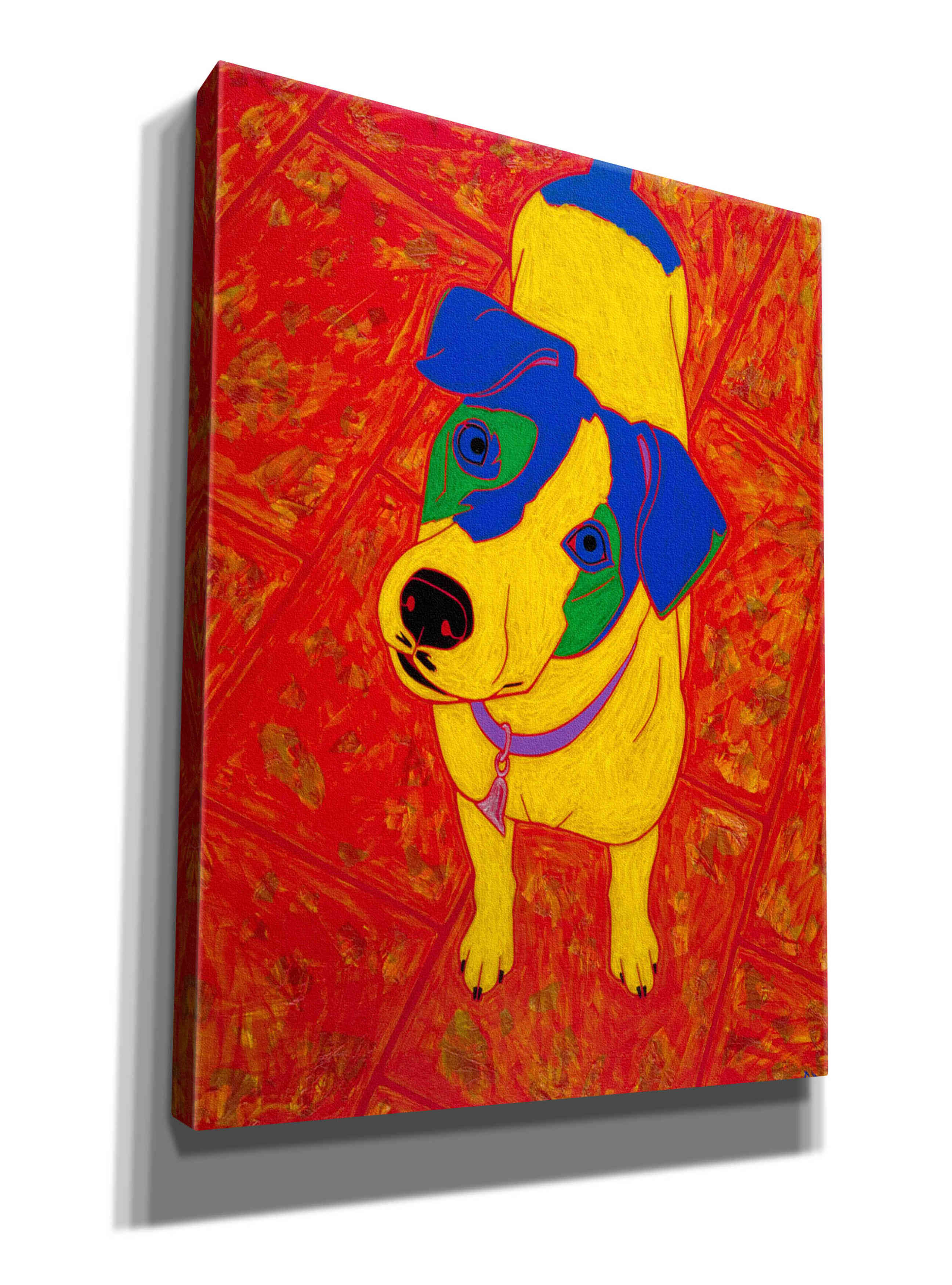 'Feisty Jack Russell' by Angela Bond Giclee Canvas Wall Art