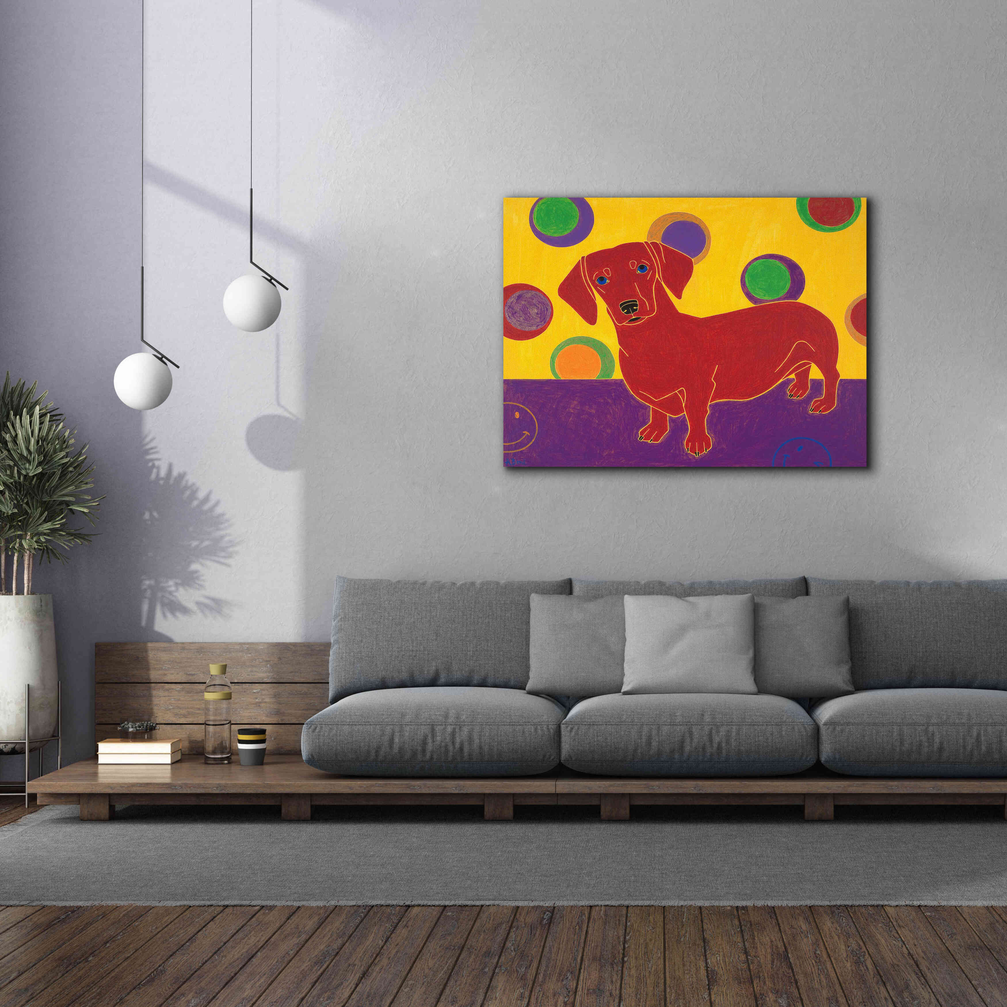 'Foot Long Fun III' by Angela Bond Giclee Canvas Wall Art,54x40