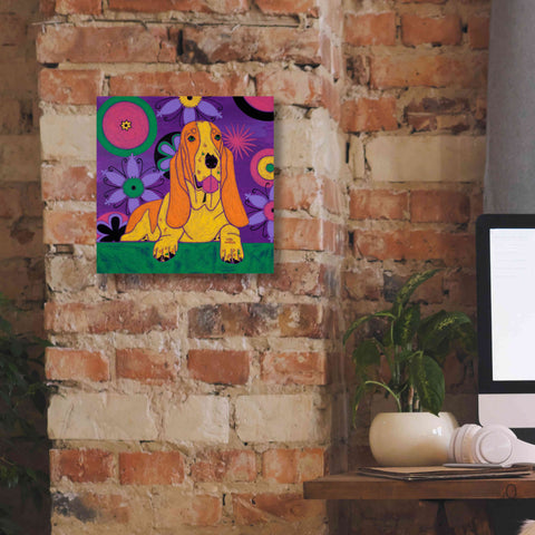Image of 'Hush Puppeh' by Angela Bond Giclee Canvas Wall Art,12x12