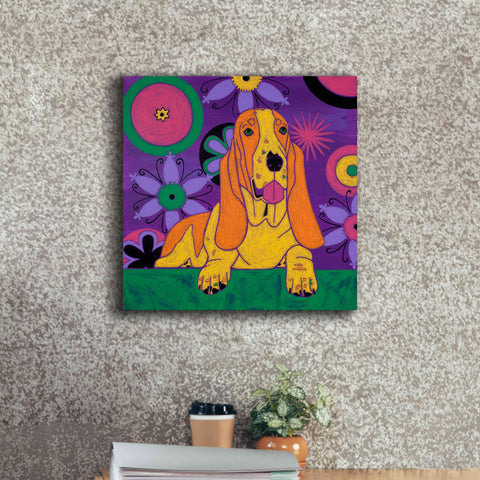 Image of 'Hush Puppeh' by Angela Bond Giclee Canvas Wall Art,18x18