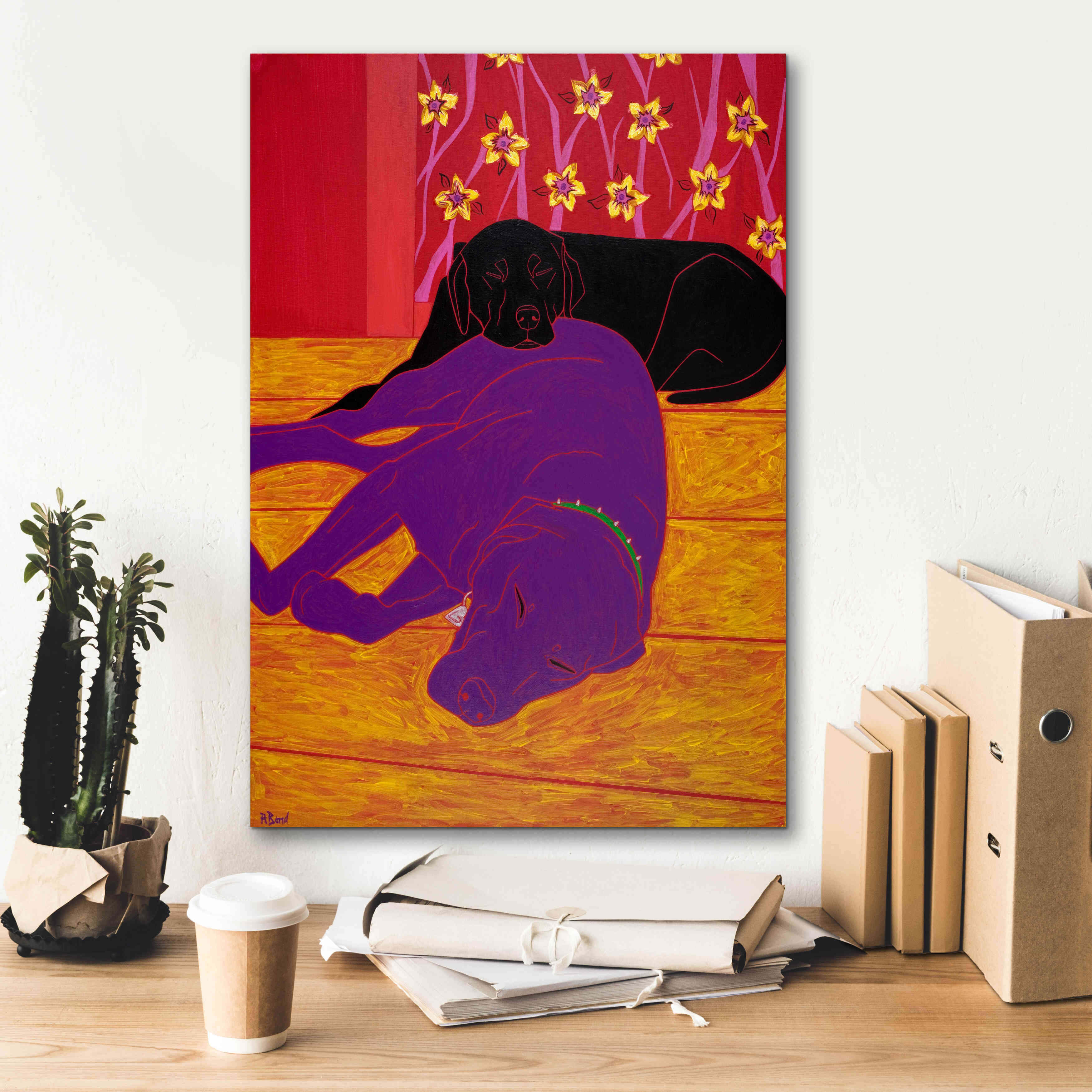 'Let Sleeping Dogs Lie' by Angela Bond Giclee Canvas Wall Art,18x26