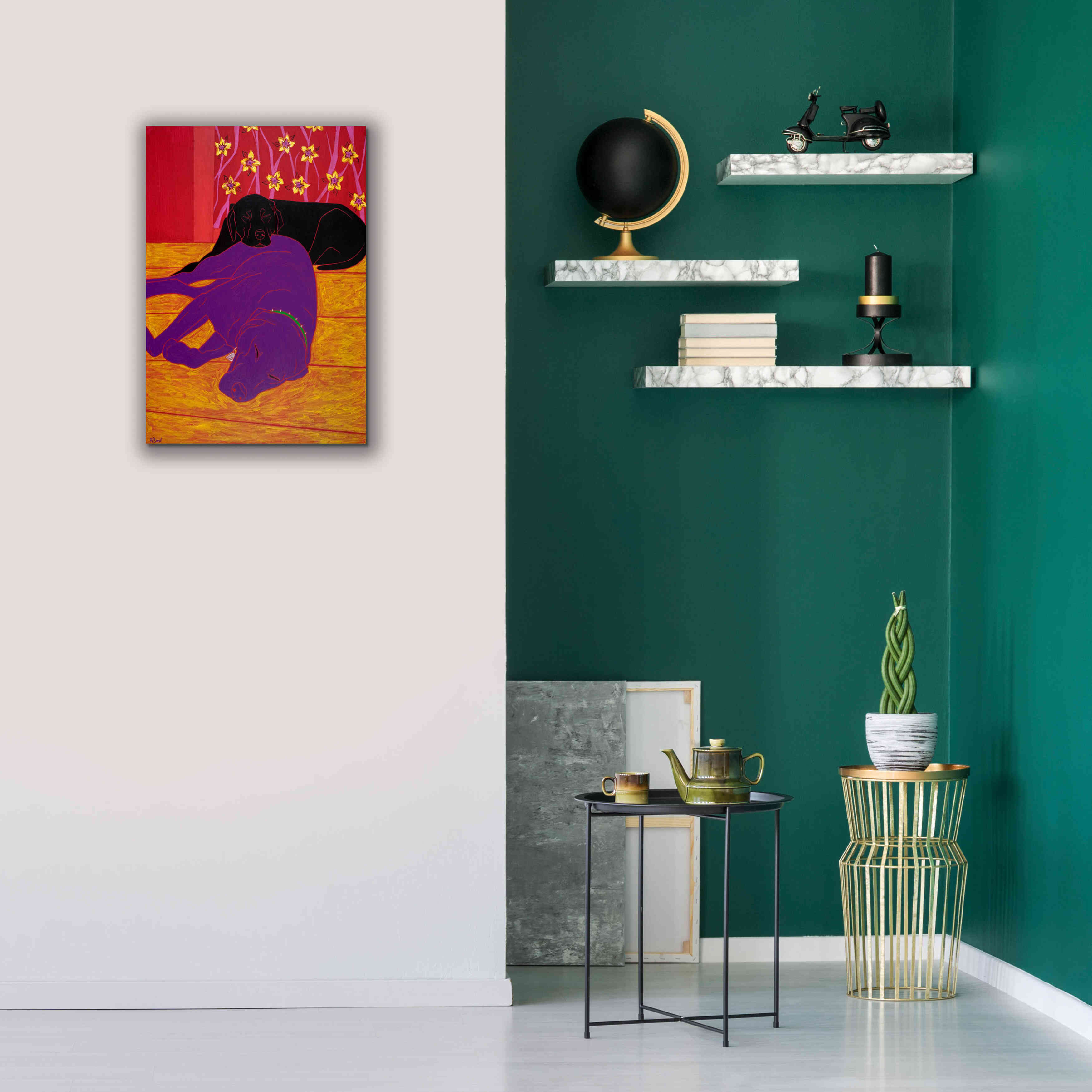 'Let Sleeping Dogs Lie' by Angela Bond Giclee Canvas Wall Art,18x26