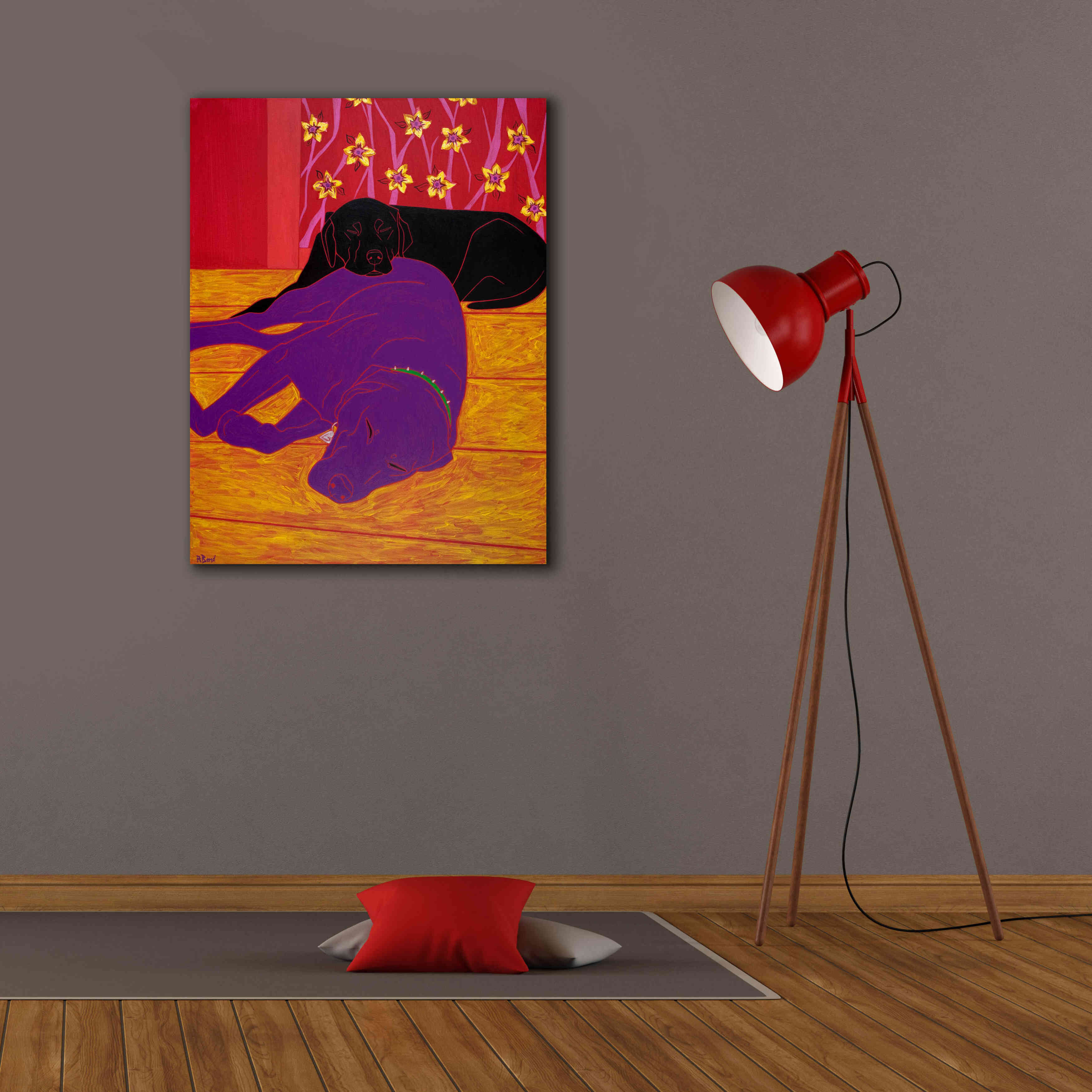 'Let Sleeping Dogs Lie' by Angela Bond Giclee Canvas Wall Art,26x34