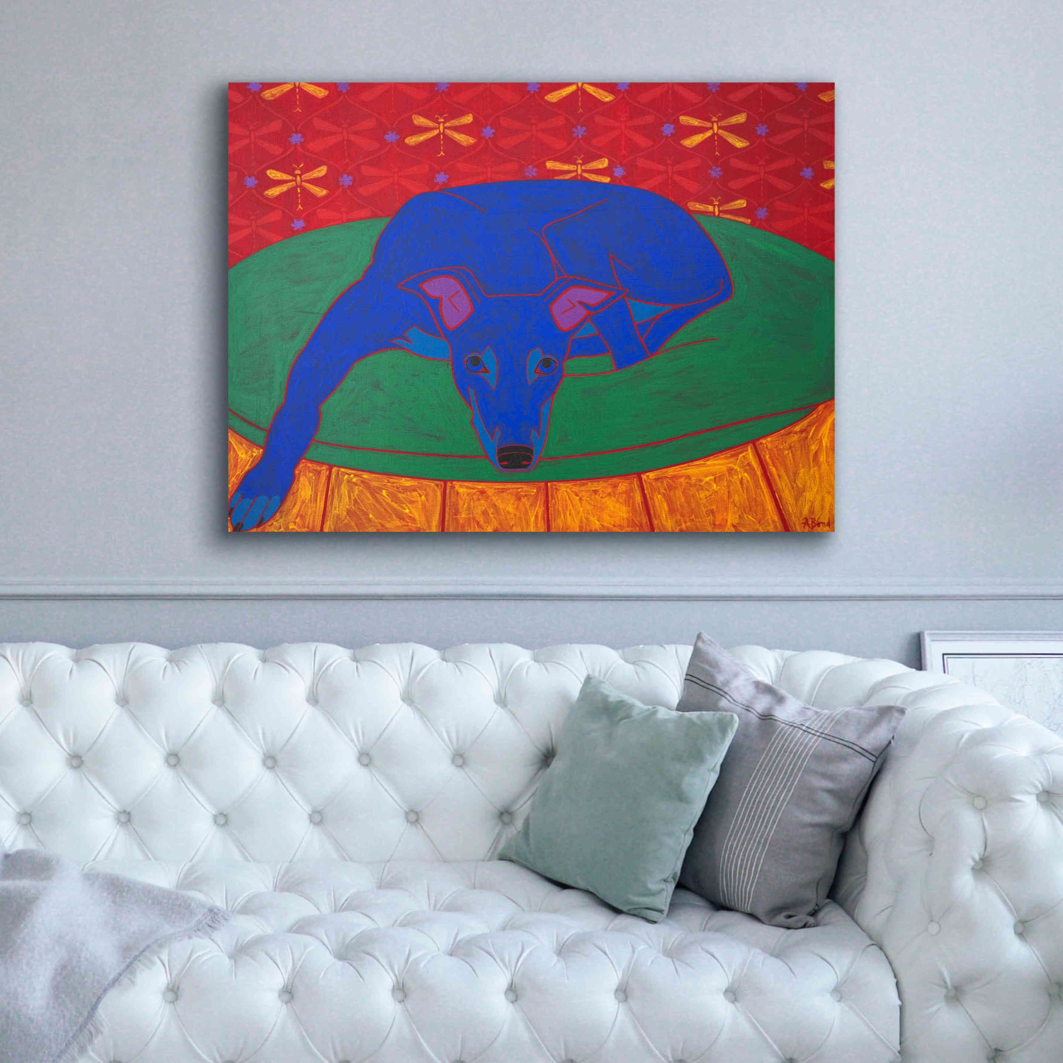 'Runner in Repose' by Angela Bond Giclee Canvas Wall Art,54x40