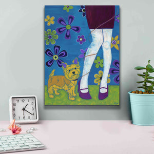 'The Yorkie Fandango' by Angela Bond Giclee Canvas Wall Art,12x16