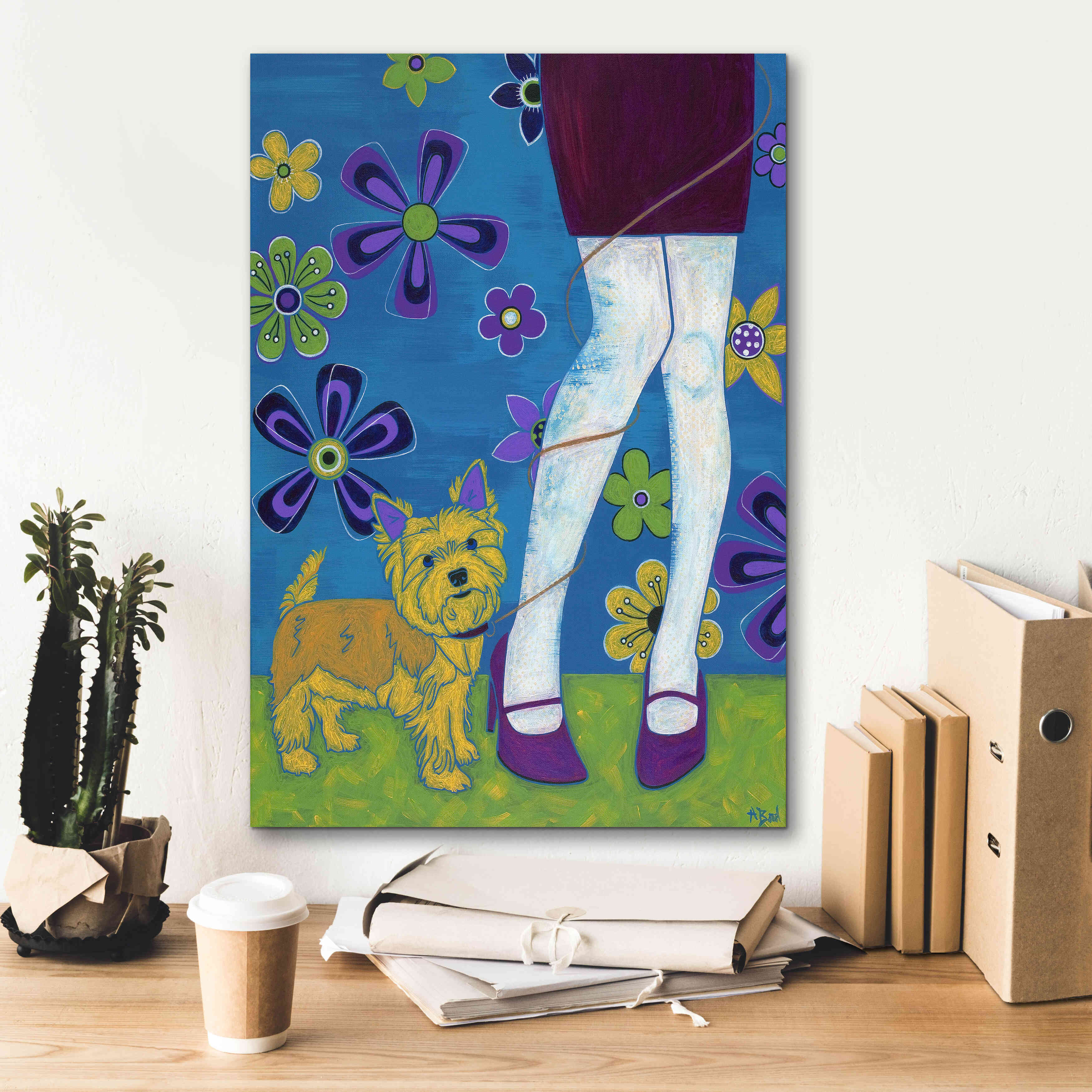 'The Yorkie Fandango' by Angela Bond Giclee Canvas Wall Art,18x26