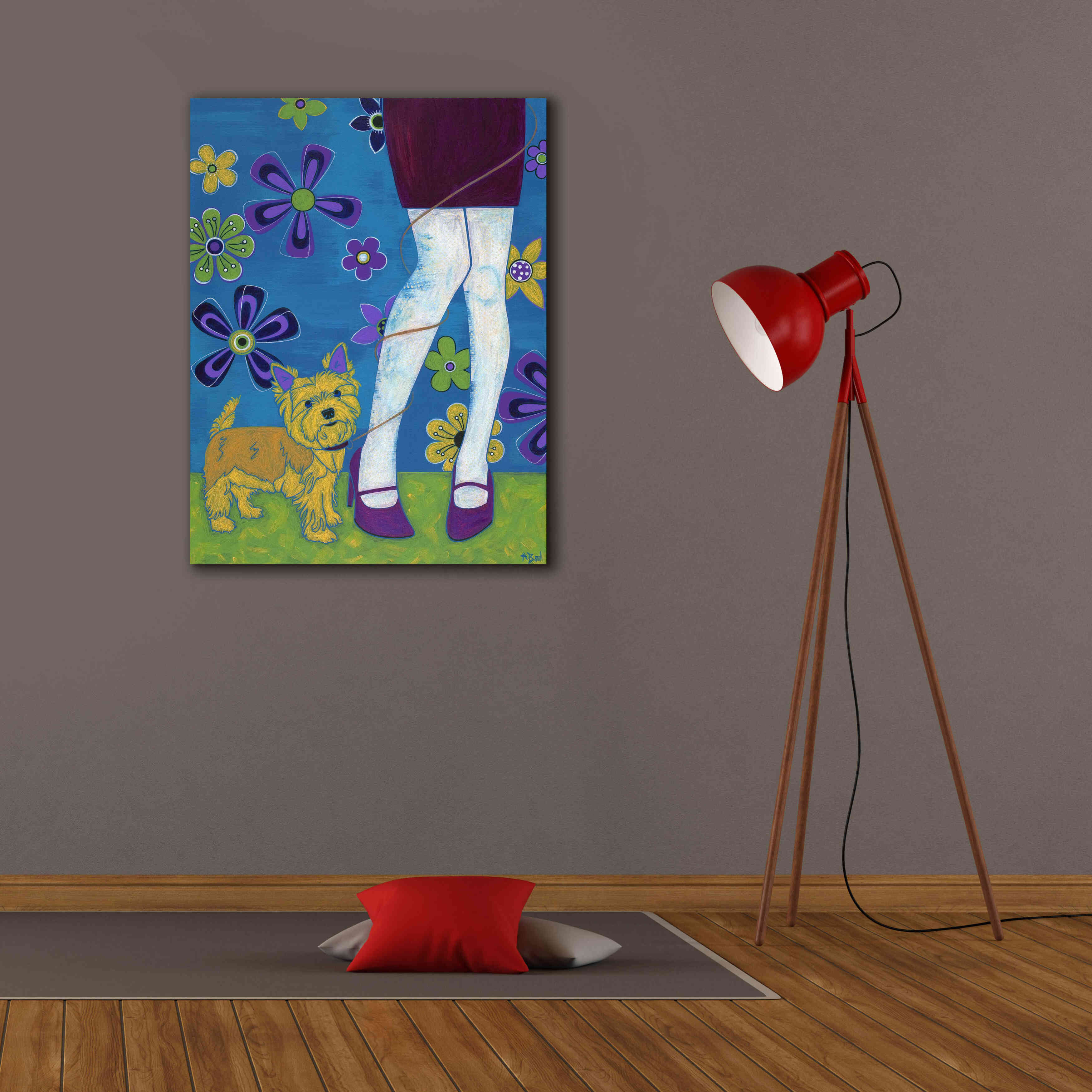 'The Yorkie Fandango' by Angela Bond Giclee Canvas Wall Art,26x34