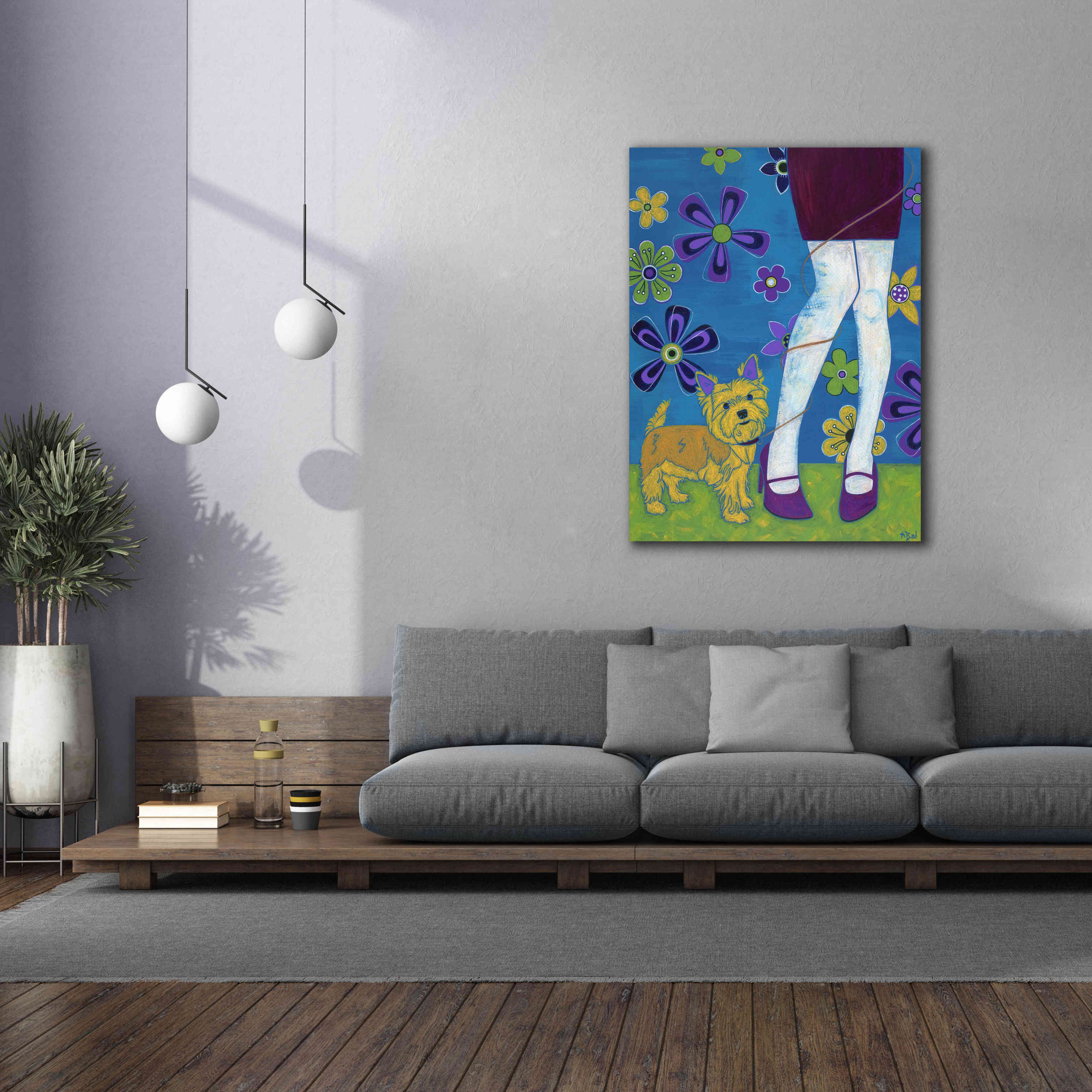 'The Yorkie Fandango' by Angela Bond Giclee Canvas Wall Art,40x54
