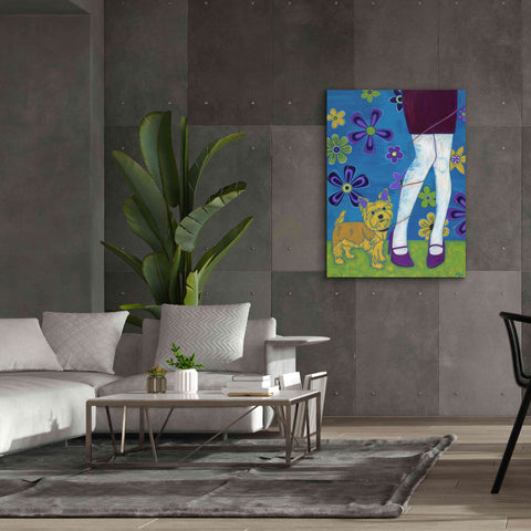 Image of 'The Yorkie Fandango' by Angela Bond Giclee Canvas Wall Art,40x54