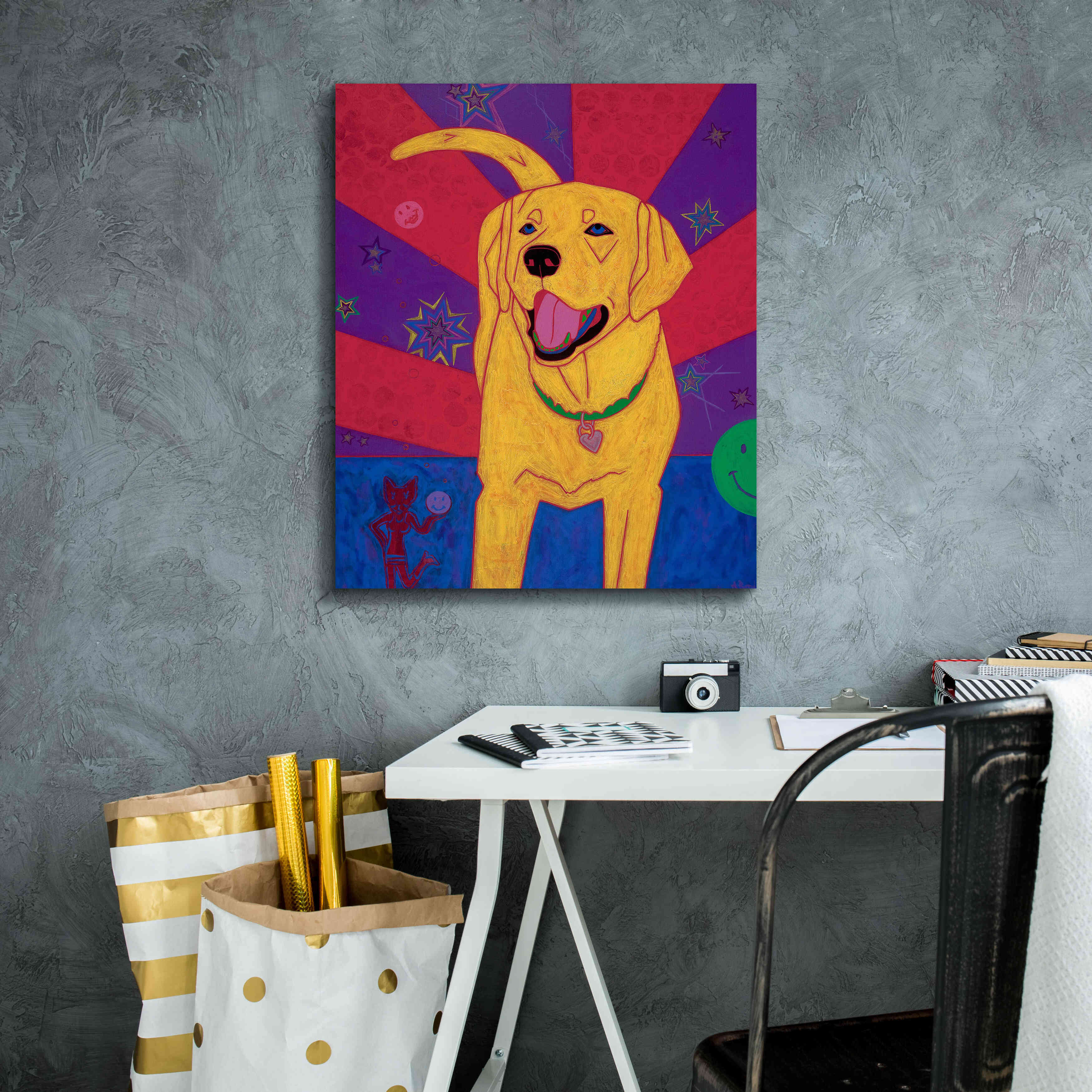 'Yellow Happiness' by Angela Bond Giclee Canvas Wall Art,20x24