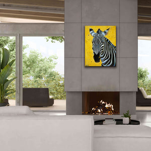 'Zebra' by Angela Bond Giclee Canvas Wall Art,26x34