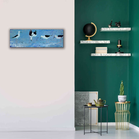 Image of 'Long Legged Waders' by Angela Bond Giclee Canvas Wall Art,36x12