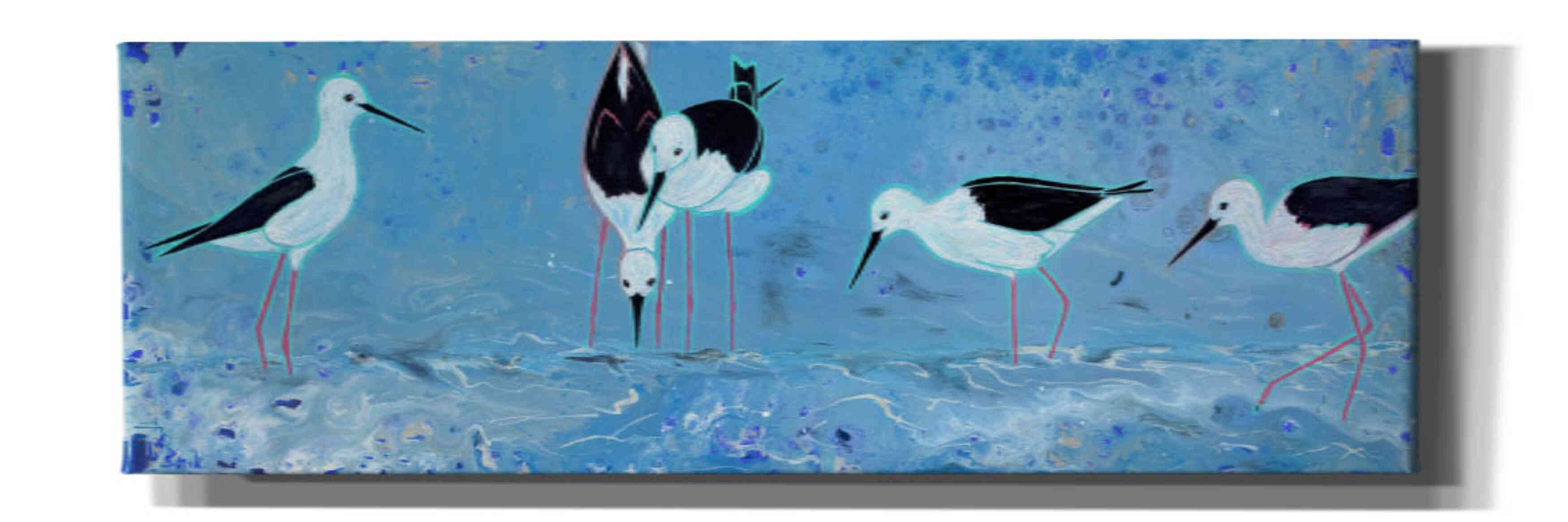 'Long Legged Waders' by Angela Bond Giclee Canvas Wall Art