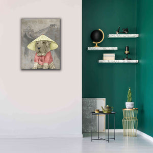 'Shar Pei with the Great Wall' by Barruf Giclee Canvas Wall Art,26x34