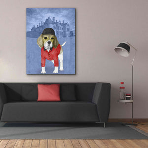 'Beagle with Beaulieu Palace' by Barruf Giclee Canvas Wall Art,40x54