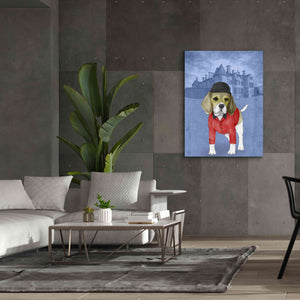 'Beagle with Beaulieu Palace' by Barruf Giclee Canvas Wall Art,40x54