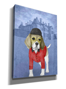 'Beagle with Beaulieu Palace' by Barruf Giclee Canvas Wall Art