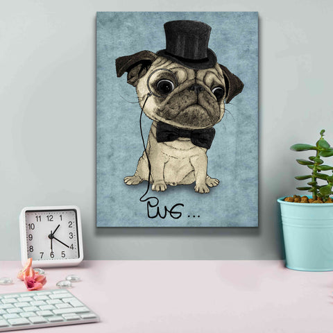 Image of 'Gentle Pug' by Barruf Giclee Canvas Wall Art,12x16