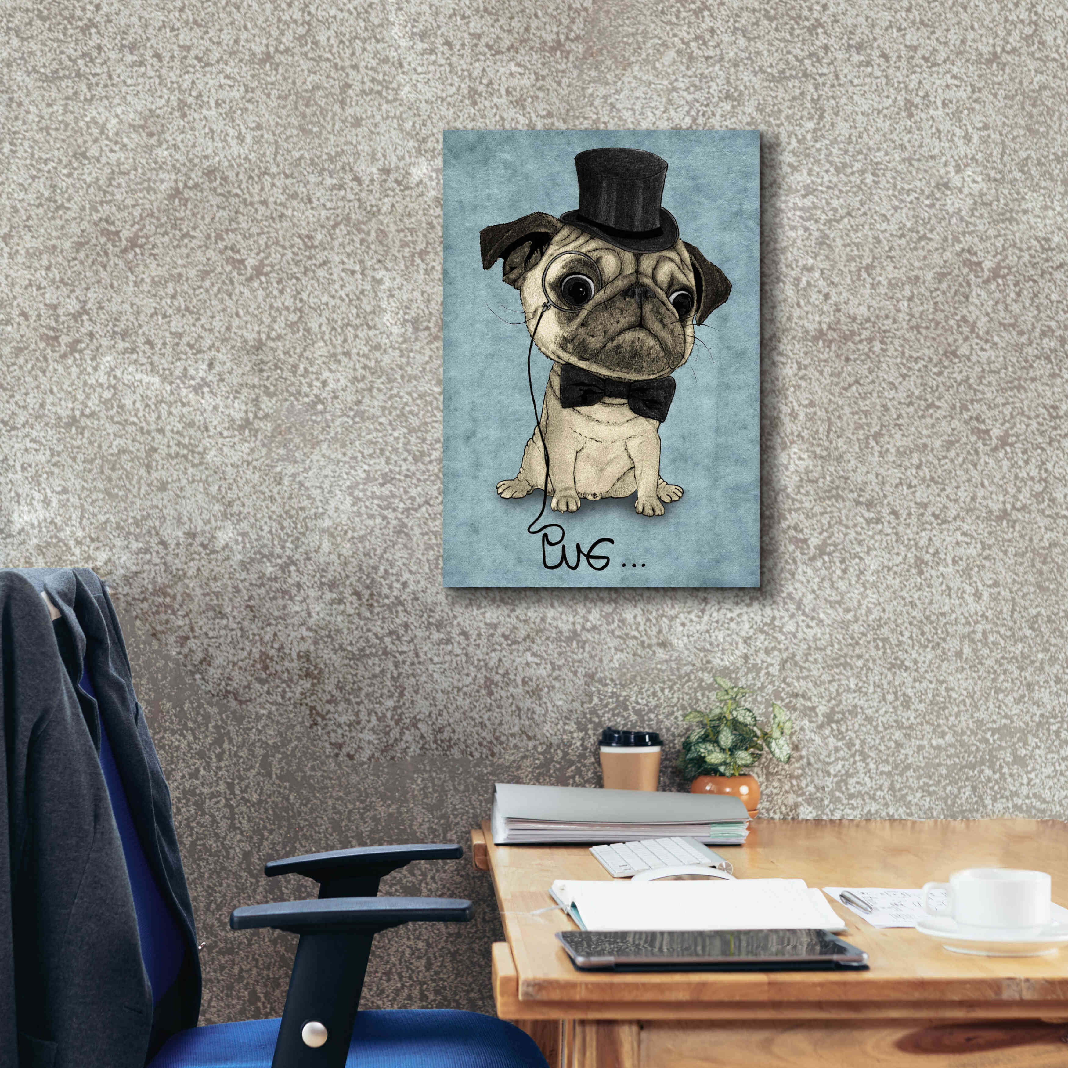'Gentle Pug' by Barruf Giclee Canvas Wall Art,18x26