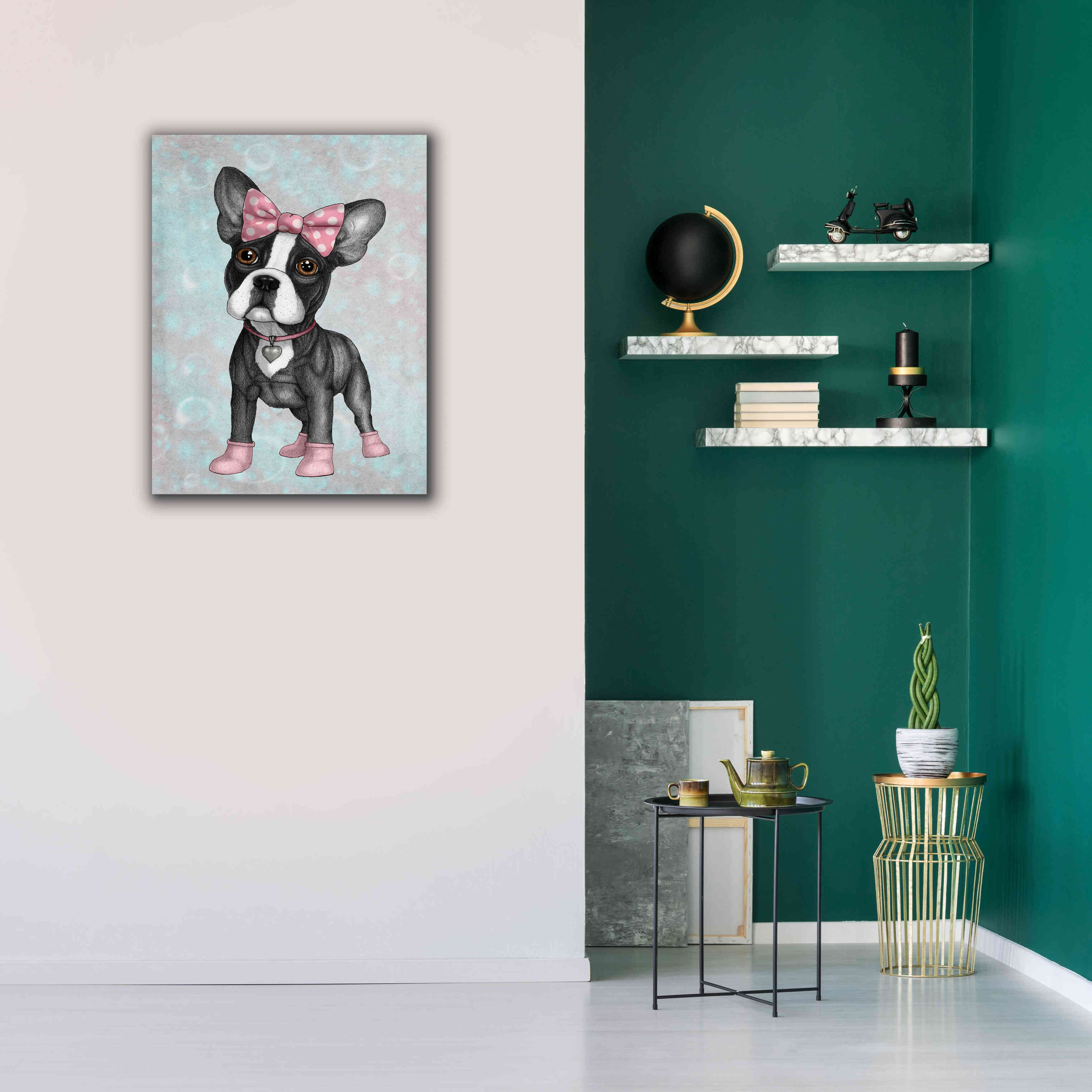 'Sweet Frenchie' by Barruf Giclee Canvas Wall Art,26x34