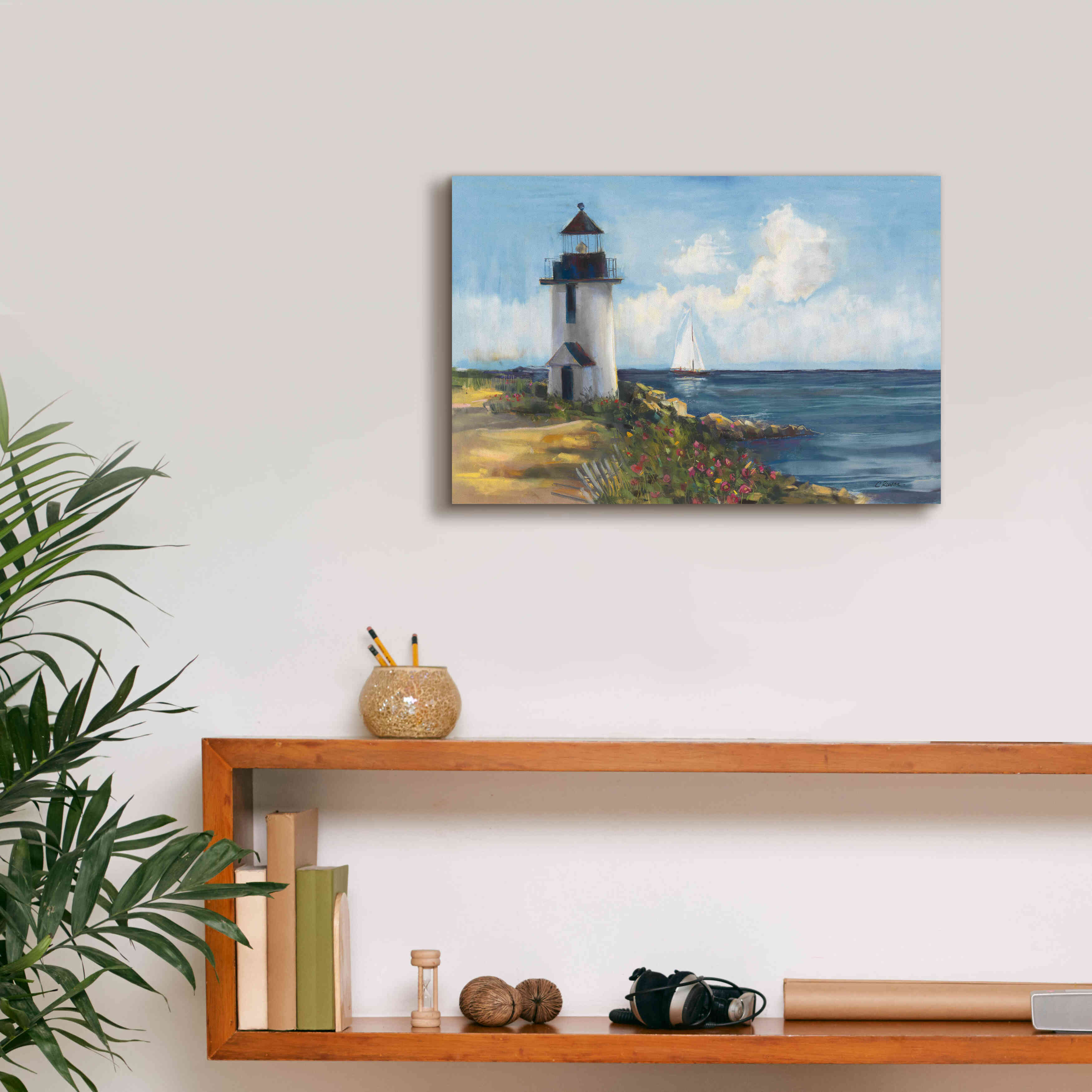 'Sunday Morning Sail' by Carol Rowan, Giclee Canvas Wall Art,18x12