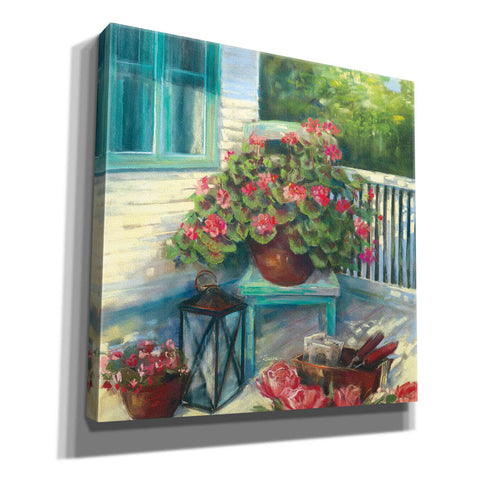 Image of 'Porch Geraniums' by Carol Rowan, Giclee Canvas Wall Art