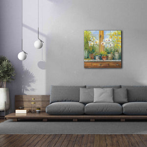 'Gardeners Table Orchids' by Carol Rowan, Giclee Canvas Wall Art,37x37