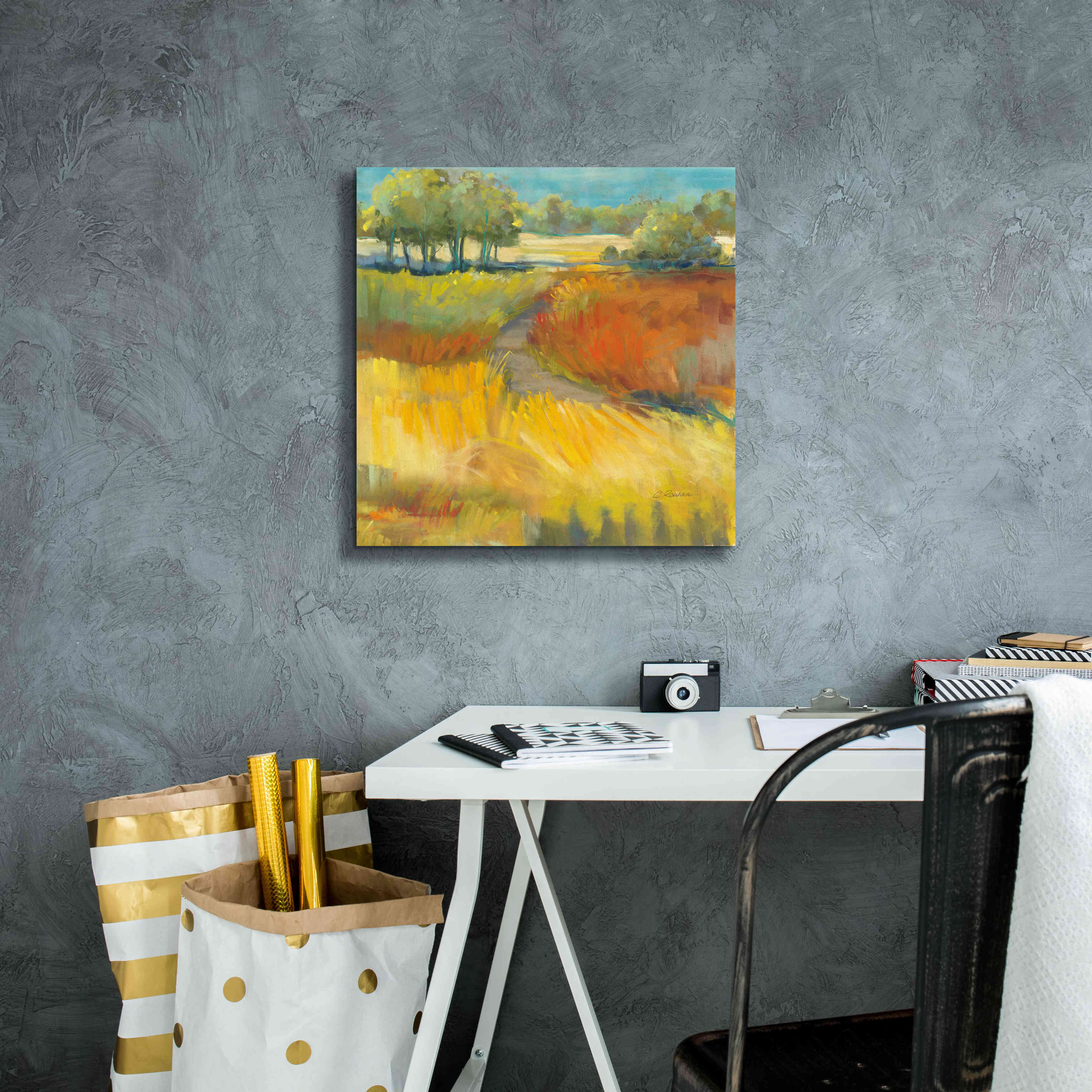 'Late Summer Landscape II' by Carol Rowan, Giclee Canvas Wall Art,18x18